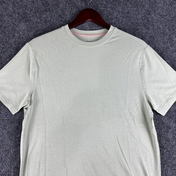 Isaac Mizrahi Top Womens Medium Green Pima Cotton Stretch Short Sleeve Tee Shirt - Picture 2 of 5